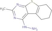 3-Hydrazinyl-5-methyl-8-thia-4,6-diazatricyclo[7.4.0.0,2,7]trideca-1(9),2,4,6-tetraene