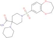 1-(3,4-dihydro-2H-1,5-benzodioxepin-7-ylsulfonyl)-4-piperidin-1-ylpiperidine-4-carboxamide