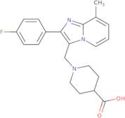 1-[2-(4-Fluoro-phenyl)-8-methyl-imidazo[1,2-a]-pyridin-3-ylmethyl]-piperidine-4-carboxylic acid