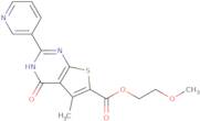 2-Methoxyethyl 5-methyl-4-oxo-2-(pyridin-3-yl)-3H,4H-thieno[2,3-d]pyrimidine-6-carboxylate