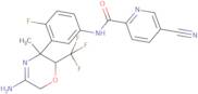 N-[3-[(2R,3R)-5-Amino-3,6-dihydro-3-methyl-2-(trifluoromethyl)-2H-1,4-oxazin-3-yl]-4-fluorophenyl]-5-cyano-2-pyridinecarboxamide