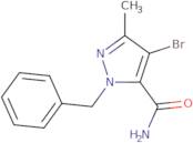 1-Benzyl-4-bromo-3-methyl-1H-pyrazole-5-carboxamide