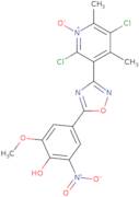 4-[3-(2,5-Dichloro-4,6-dimethyl-1-oxidopyridin-1-ium-3-yl)-1,2,4-oxadiazol-5-yl]-2-methoxy-6-nitro…