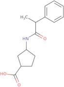 (1S,3R)-3-[(2R)-2-Phenylpropanamido]cyclopentane-1-carboxylic acid