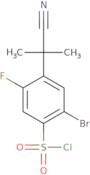 2-Bromo-4-(1-cyano-1-methylethyl)-5-fluorobenzene-1-sulfonyl chloride