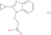 3-(2-Cyclopropyl-1H-1,3-benzodiazol-1-yl)propanoic acid hydrochloride