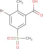 3-Bromo-5-methanesulfonyl-2-methylbenzoic acid