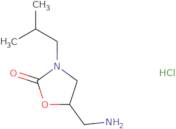 5-(Aminomethyl)-3-(2-methylpropyl)-1,3-oxazolidin-2-one hydrochloride