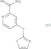 4-(1,3-Thiazol-2-ylsulfanyl)pyridine-2-carboximidamide hydrochloride