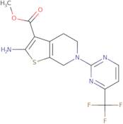 Methyl 2-amino-6-[4-(trifluoromethyl)pyrimidin-2-yl]-4,5,6,7-tetrahydrothieno[2,3-c]pyridine-3-car…