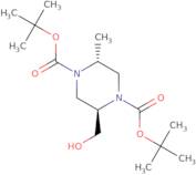 di-tert-butyl (2r,5r)-2-(hydroxymethyl)-5-methylpiperazine-1,4-dicarboxylate