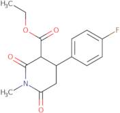 Ethyl 4-(4-fluorophenyl)-1-methyl-2,6-dioxopiperidine-3-carboxylate