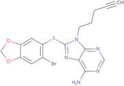 8-((6-Bromobenzo[D][1,3]dioxol-5-yl)thio)-9-(pent-4-yn-1-yl)-9H-purin-6-amine