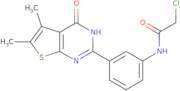 2-Chloro-N-[3-(5,6-dimethyl-4-oxo-3,4-dihydrothieno[2,3-d]pyrimidin-2-yl)phenyl]acetamide