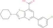 5-(3-Chlorophenyl)-2-(piperidin-1-yl)-[1,3]thiazolo[4,5-b]pyridine-7-carboxylic acid