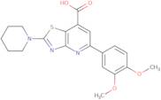 5-(3,4-Dimethoxyphenyl)-2-(piperidin-1-yl)-[1,3]thiazolo[4,5-b]pyridine-7-carboxylic acid