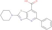 5-Phenyl-2-(piperidin-1-yl)-[1,3]thiazolo[4,5-b]pyridine-7-carboxylic acid