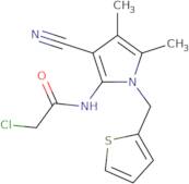 2-Chloro-N-{3-cyano-4,5-dimethyl-1-[(thiophen-2-yl)methyl]-1H-pyrrol-2-yl}acetamide