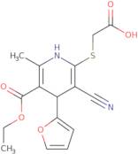 2-{[3-Cyano-5-(ethoxycarbonyl)-4-(furan-2-yl)-6-methyl-1,4-dihydropyridin-2-yl]sulfanyl}acetic acid