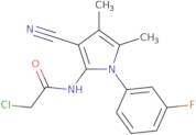 2-Chloro-N-[3-cyano-1-(3-fluorophenyl)-4,5-dimethyl-1H-pyrrol-2-yl]acetamide