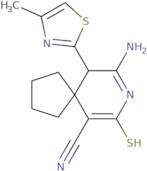 9-Imino-10-(4-methyl-1,3-thiazol-2-yl)-7-sulfanyl-8-azaspiro[4.5]dec-6-ene-6-carbonitrile