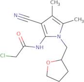 2-Chloro-N-[3-cyano-4,5-dimethyl-1-(oxolan-2-ylmethyl)-1H-pyrrol-2-yl]acetamide
