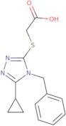 2-[(4-Benzyl-5-cyclopropyl-4H-1,2,4-triazol-3-yl)sulfanyl]acetic acid