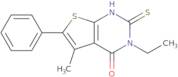 3-Ethyl-5-methyl-6-phenyl-2-sulfanyl-3H,4H-thieno[2,3-d]pyrimidin-4-one