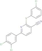 2-[(3-Chlorophenyl)sulfanyl]-6-(3,4-dichlorophenyl)nicotinonitrile