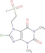 2-(8-Chloro-1,3-dimethyl-2,6-dioxo-2,3,6,7-tetrahydro-1H-purin-7-yl)ethane-1-sulfonyl fluoride