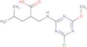 2-{[(4-Chloro-6-methoxy-1,3,5-triazin-2-yl)amino]methyl}-4-methylpentanoic acid