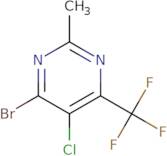 4-Bromo-5-chloro-2-methyl-6-(trifluoromethyl)pyrimidine