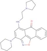 3-(1-Piperidinyl)-5-[[2-(1-pyrrolidinyl)ethyl]amino]-6H-anthra[1,9-cd]isoxazol-6-one