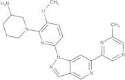 (3S)-1-[3-Methoxy-6-[6-(6-methylpyrazin-2-yl)pyrazolo[4,3-c]pyridin-1-yl]pyridin-2-yl]piperidin-3-amine