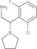 2-(2-Chloro-6-fluorophenyl)-2-(pyrrolidin-1-yl)ethan-1-amine