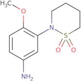 4-​Methoxy-​3-​(tetrahydro-​1,​1-​dioxido-​2H-​1,​2-​thiazin-​2-​yl)​-benzenamine