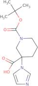 -1(tert-butoxycarbonyl)-3-(1H-imidazol-1-yl)piperidine-3-carboxylic acid