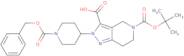 5-[(2-Methylpropan-2-yl)oxycarbonyl]-2-(1-phenylmethoxycarbonylpiperidin-4-yl)-6,7-dihydro-4H-pyrazolo[4,3-c]pyridine-3-carboxylic a cid