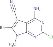 4-Amino-6-bromo-2-chloro-7-methyl-7H-pyrrolo[2,3-d]pyrimidine-5-carbonitrile