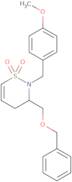 3-((Benzyloxy)methyl)-2-(4-methoxybenzyl)-3,4-dihydro-2H-1,2-thiazine 1,1-dioxide