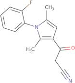 3-[1-(2-Fluorophenyl)-2,5-dimethyl-1H-pyrrol-3-yl]-3-oxopropanenitrile