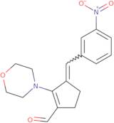 (3E)-2-(Morpholin-4-yl)-3-[(3-nitrophenyl)methylidene]cyclopent-1-ene-1-carbaldehyde