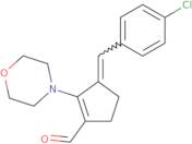 3-[(4-Chlorophenyl)methylidene]-2-(morpholin-4-yl)cyclopent-1-ene-1-carbaldehyde