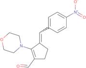 (3E)-2-(Morpholin-4-yl)-3-[(4-nitrophenyl)methylidene]cyclopent-1-ene-1-carbaldehyde