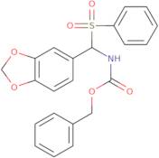 Benzyl N-[(1,3-benzodioxol-5-yl)(phenylsulphonyl)methyl]carbamate