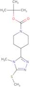 4-[4-Methyl-5-(methylthio)-4H-1,2,4-triazol-3-yl]piperidine, N-BOC protected