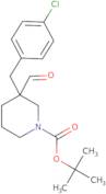 3-(4-Chlorobenzyl)-3-formylpiperidine, N-Boc protected