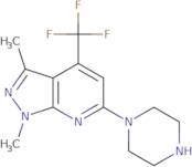 1-[1,3-Dimethyl-4-(trifluoromethyl)-1H-pyrazolo[3,4-b]pyridin-6-yl]piperazine