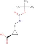 rac-(1R,2R)-2-({[(tert-butoxy)carbonyl]amino}methyl)cyclopropane-1-carboxylic acid, trans