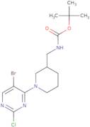 tert-Butyl N-{[(3R)-1-(5-bromo-2-chloropyrimidin-4-yl)piperidin-3-yl]methyl}carbamate